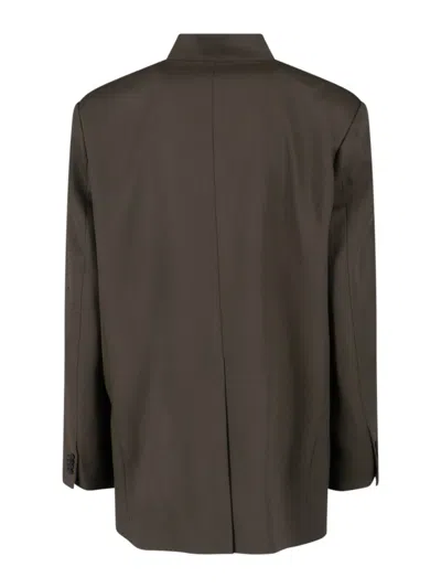 Attico Single-breasted Virgin Wool Blazer