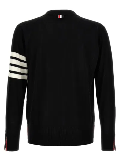 Thom Browne Merino Wool 4-bar Cardigan In Black