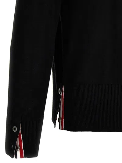 Thom Browne Merino Wool 4-bar Cardigan In Black