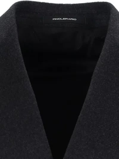 Tagliatore Black Double-breasted Coat With Four Pockets