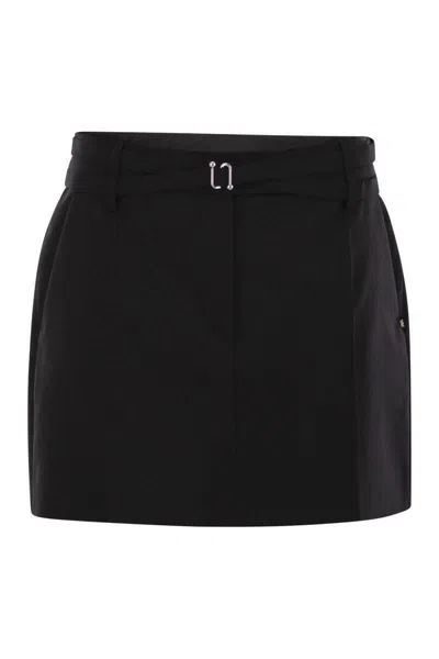 Sportmax Belted Pocket Mini Skirt In Black