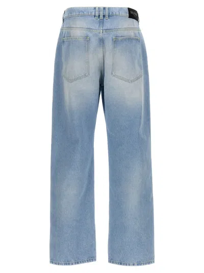Balmain Loose Jeans Light Blue In Blue