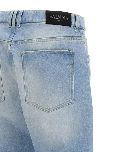 Balmain Loose Jeans Light Blue In Blue