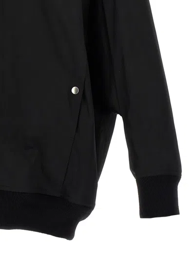 Rick Owens Jumbo Peter Flight Distressed Cotton Jacket In Black