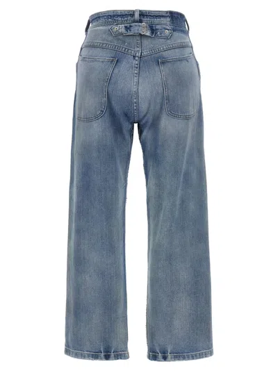 Maison Margiela Used-effect Cotton Denim Jeans In Blue