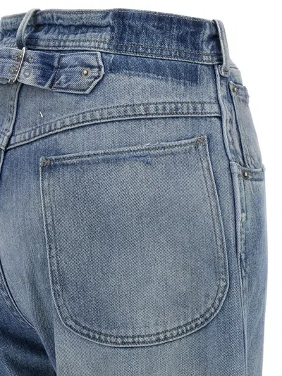 Maison Margiela Used-effect Cotton Denim Jeans In Blue