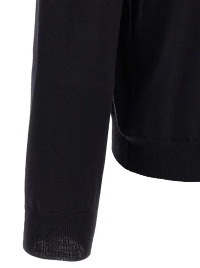Zanone Turtleneck Cuffed-sleeve Sweater In Black