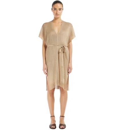 Max Mara Beachwear Donnola Gold Kimono In Neutral