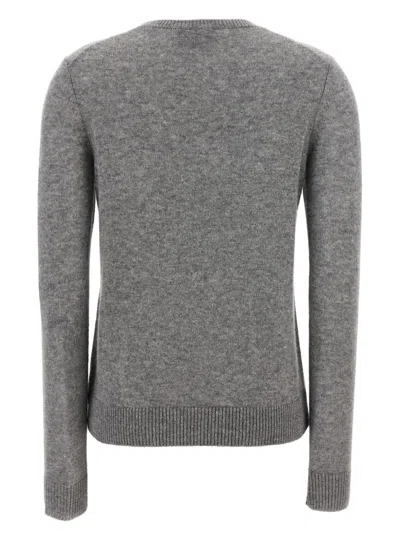 Theory Fitted Cashmere Sweater With Crew Neck In Gray