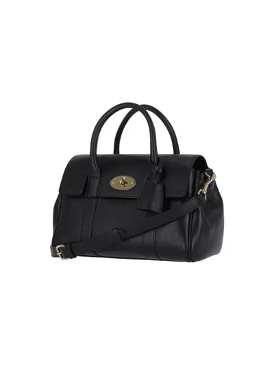 Mulberry Textured Black Leather Bayswater Satchel