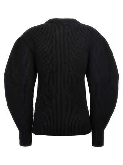 Jil Sander Ribbed Sweater Sweaters And Cardigans Black In Black