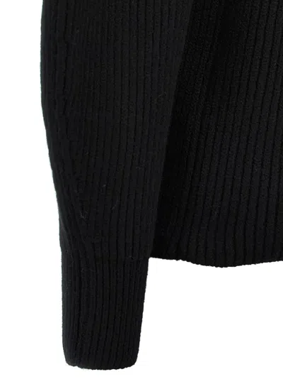 Jil Sander Ribbed Sweater Sweaters And Cardigans Black In Black