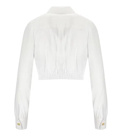 Elisabetta Franchi White Cotton Cropped Shirt