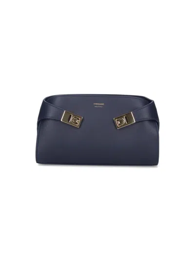Ferragamo Mini Crossbody Bag With Gold Gancini Buckle