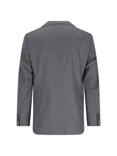 Caruso Tailored Grey Suit With Two-button Blazer In Gray