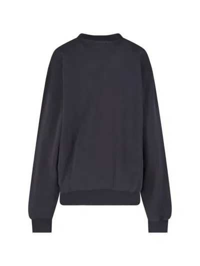 Anine Bing Miles Branded-print Sweatshirt In Black