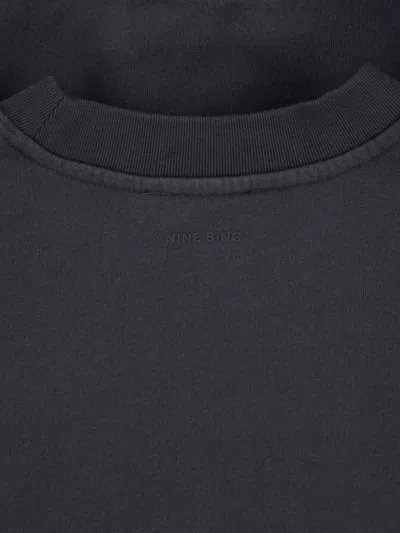 Anine Bing Miles Branded-print Sweatshirt In Black