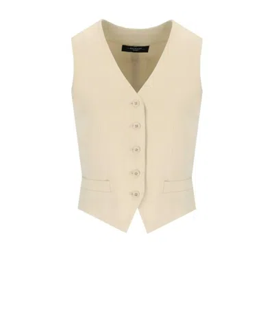 Max Mara Pace Ivory Vest In Neutral
