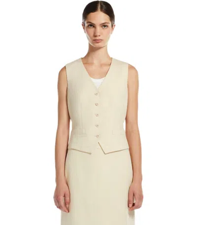 Max Mara Pace Ivory Vest In Neutral