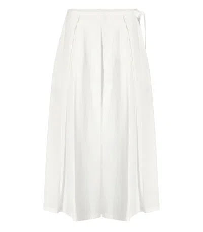 Max Mara Folk White Midi Skirt