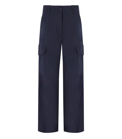 Max Mara Hidalgo Blue Cargo Pants