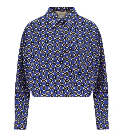 Max Mara Ragtime Blue Shirt In Blue