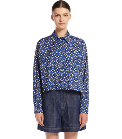 Max Mara Ragtime Blue Shirt In Blue