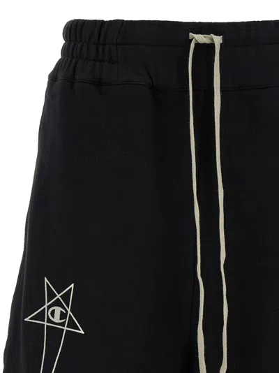 Rick Owens Bermuda Shorts In Brushed Organic Cotton In Black