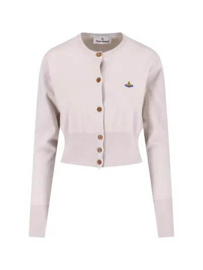 Vivienne Westwood "bea" Cropped Cardigan Cream