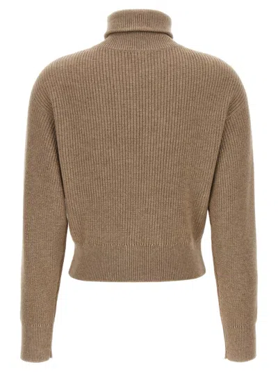 Brunello Cucinelli Cropped Cardigan In Brown