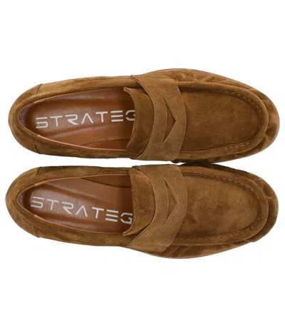 Strategia Cognac Suede Loafer