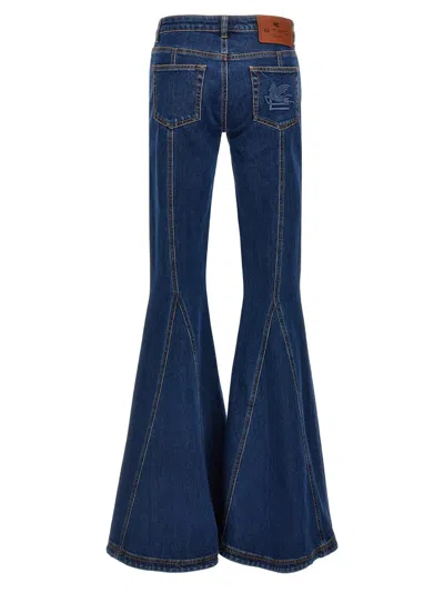 Etro Flared Wide Leg Denim Jeans
