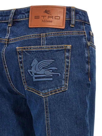 Etro Flared Wide Leg Denim Jeans