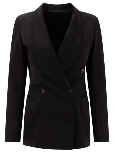 Bode Sheen Suit Jacket In Black