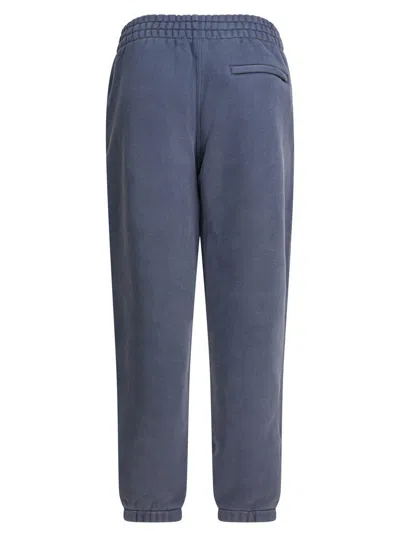 Alexander Wang Essential Terry Classic Sweatpant Puff Paint Logo Trousers Blue In Blue