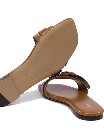 Chloé Mae Knotted-strap Leather Flat Sandals