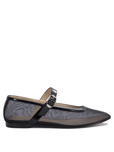 Le Monde Beryl Black Rubber Ballerinas
