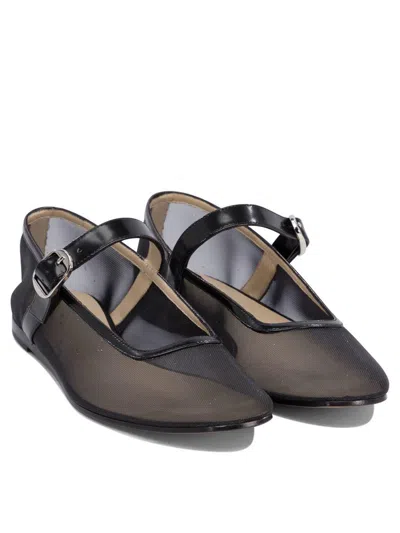 Le Monde Beryl Black Rubber Ballerinas