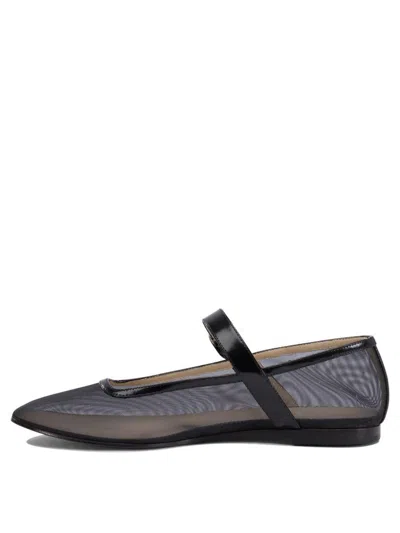 Le Monde Beryl Black Rubber Ballerinas
