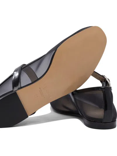 Le Monde Beryl Black Rubber Ballerinas