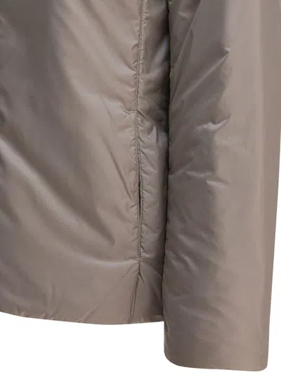 Max Mara The Cube Grey Silk Jacket In Brown