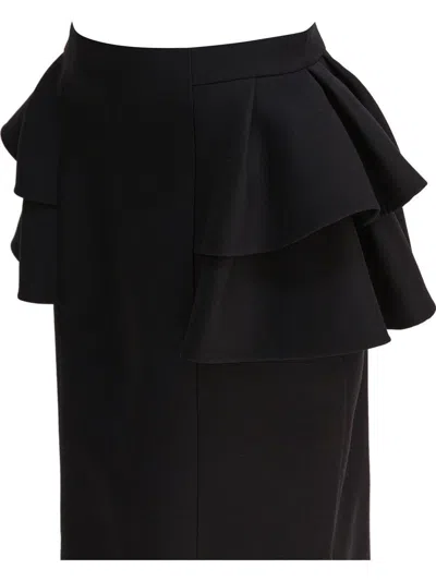 Valentino Couture Crepe High-waisted Skirt With Ruffle Detail