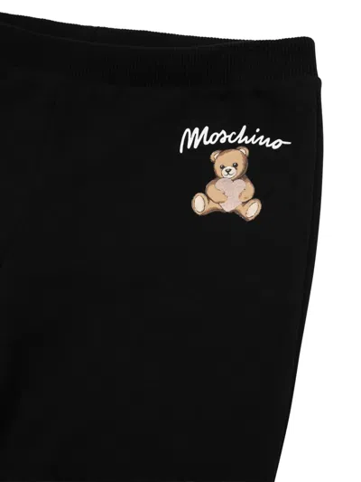 Moschino Logo-print Leggings In Black