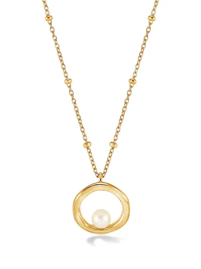 Dower & Hall Waterfall Pendant Necklace In Gold