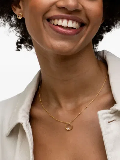 Dower & Hall Waterfall Pendant Necklace In Gold
