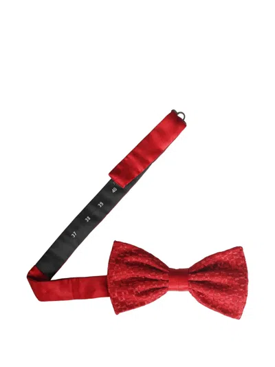 Stefano Ricci Checked-jacquard Bow Tie In Red