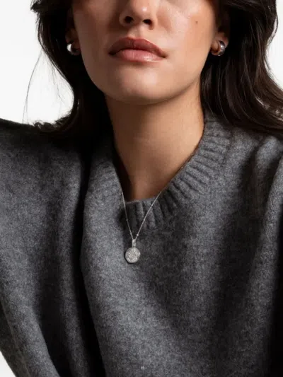 Dower & Hall Lucky Sixpence Necklace In Metallic