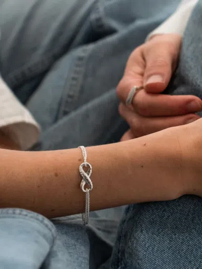 Dower & Hall Entwined Infinity Double-chain Bracelet In Neutral