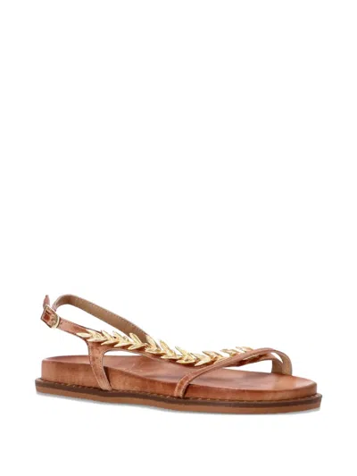 Kotris Sandals Leaf-embellished Slingback Sandals
