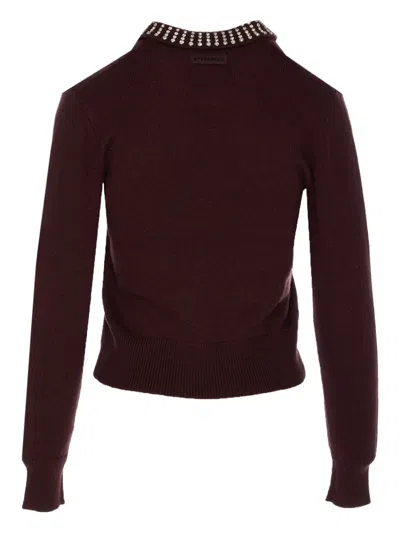 Pinko Ventotene Sweater In Burgundy
